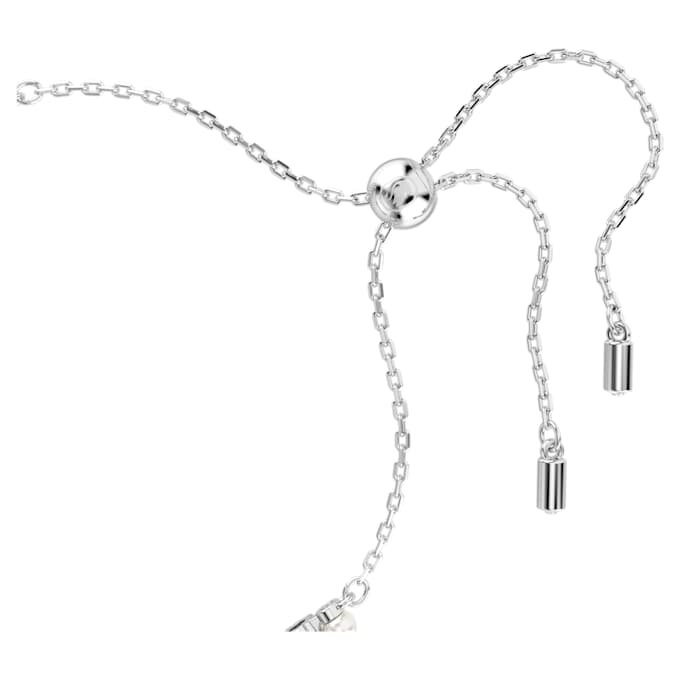 Bracciale Matrix con perla di cristallo, taglio rotondo, bianco, placcato in rodio Bracciale Matrix con perla di cristallo, taglio rotondo, bianco, placcato in rodio