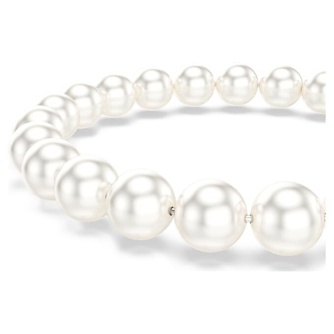 Bracciale Matrix con perle di cristallo, bianco, placcato in rodio Bracciale Matrix con perle di cristallo, bianco, placcato in rodio