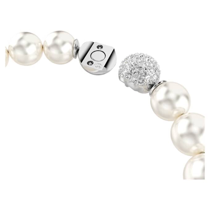 Bracciale Matrix con perle di cristallo, bianco, placcato in rodio Bracciale Matrix con perle di cristallo, bianco, placcato in rodio
