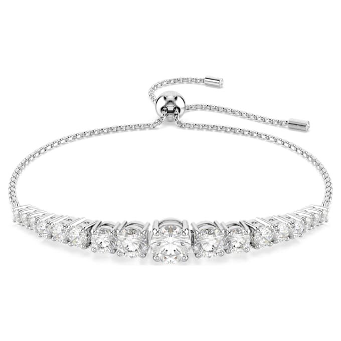 Bracciale Matrix con sfumatura di tagli rotondi, bianco, placcato in rodio Bracciale Matrix con sfumatura di tagli rotondi, bianco, placcato in rodio