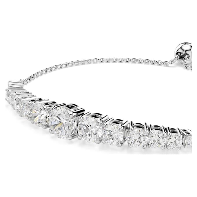 Bracciale Matrix con sfumatura di tagli rotondi, bianco, placcato in rodio Bracciale Matrix con sfumatura di tagli rotondi, bianco, placcato in rodio