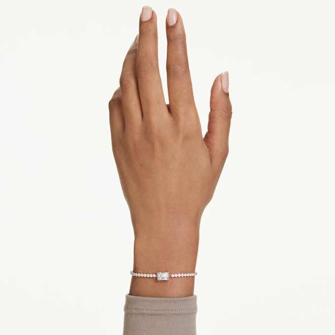 Bracciale Matrix con tagli misti, bianco, placcato in oro rosa Bracciale Matrix con tagli misti, bianco, placcato in oro rosa