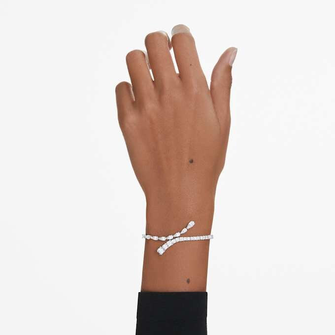 Bracciale Matrix con tagli misti, bianco, placcato in rodio Bracciale Matrix con tagli misti, bianco, placcato in rodio