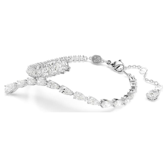 Bracciale Matrix con tagli misti, bianco, placcato in rodio Bracciale Matrix con tagli misti, bianco, placcato in rodio