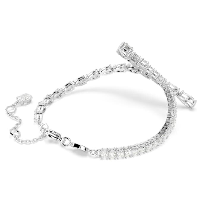 Bracciale Matrix con tagli misti, bianco, placcato in rodio Bracciale Matrix con tagli misti, bianco, placcato in rodio