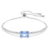 Bracciale Matrix con tagli misti, blu, placcato in rodio