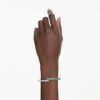 Bracciale Matrix con tagli misti, verde, placcato in rodio