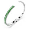 Bracciale Matrix con tagli misti, verde, placcato in rodio