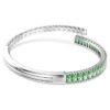 Bracciale Matrix con tagli misti, verde, placcato in rodio