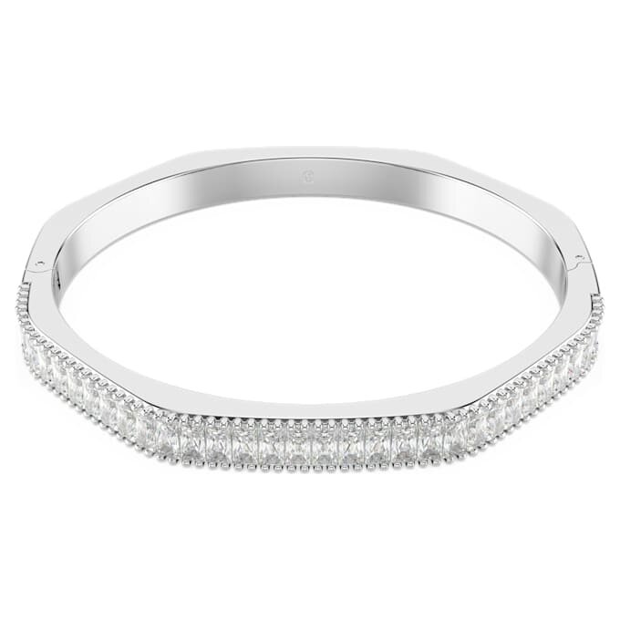 Bracciale Matrix con taglio a baguette, forma ottagonale, bianco, placcato in rodio Bracciale Matrix con taglio a baguette, forma ottagonale, bianco, placcato in rodio