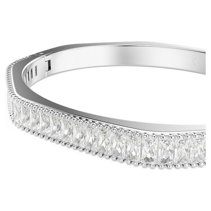 Bracciale Matrix con taglio a baguette, forma ottagonale, bianco, placcato in rodio Bracciale Matrix con taglio a baguette, forma ottagonale, bianco, placcato in rodio