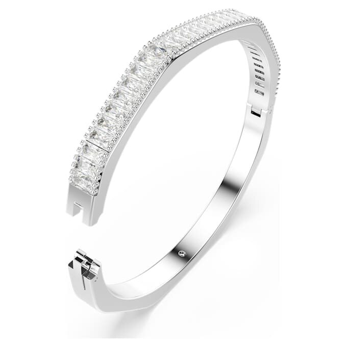 Bracciale Matrix con taglio a baguette, forma ottagonale, bianco, placcato in rodio Bracciale Matrix con taglio a baguette, forma ottagonale, bianco, placcato in rodio