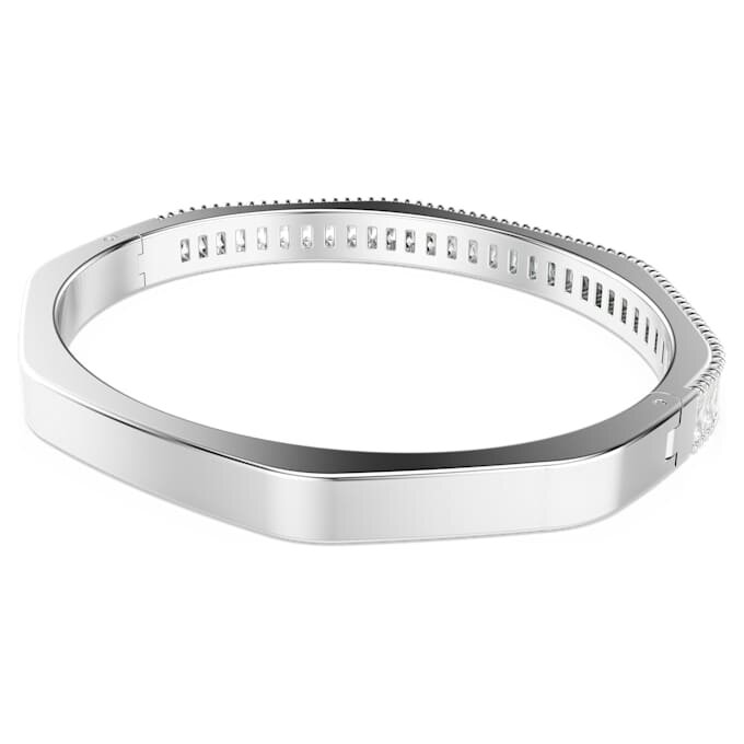 Bracciale Matrix con taglio a baguette, forma ottagonale, bianco, placcato in rodio Bracciale Matrix con taglio a baguette, forma ottagonale, bianco, placcato in rodio