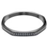 Bracciale Matrix con taglio a baguette, forma ottagonale, grigio, placcato in rutenio