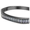 Bracciale Matrix con taglio a baguette, forma ottagonale, grigio, placcato in rutenio