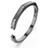 Bracciale Matrix con taglio a baguette, forma ottagonale, grigio, placcato in rutenio