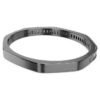 Bracciale Matrix con taglio a baguette, forma ottagonale, grigio, placcato in rutenio