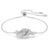 Bracciale Matrix con taglio a baguette, nodo, bianco, placcato in rodio Bracciale Matrix con taglio a baguette, nodo, bianco, placcato in rodio