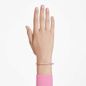 Bracciale Matrix con taglio baguette, forma ottagonale, rosa, placcato oro