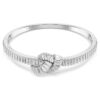 Bracciale Matrix con taglio baguette, nodo, bianco, placcato in rodio Bracciale Matrix con taglio baguette, nodo, bianco, placcato in rodio