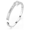 Bracciale Matrix con taglio baguette, nodo, bianco, placcato in rodio Bracciale Matrix con taglio baguette, nodo, bianco, placcato in rodio