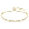 Bracciale Matrix con taglio rotondo, bianco, placcato in oro