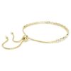 Bracciale Matrix con taglio rotondo, bianco, placcato in oro