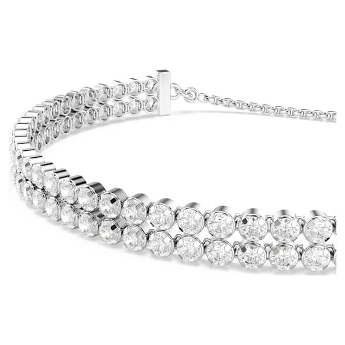 Bracciale Matrix con taglio rotondo, bianco, placcato in rodio Bracciale Matrix con taglio rotondo, bianco, placcato in rodio