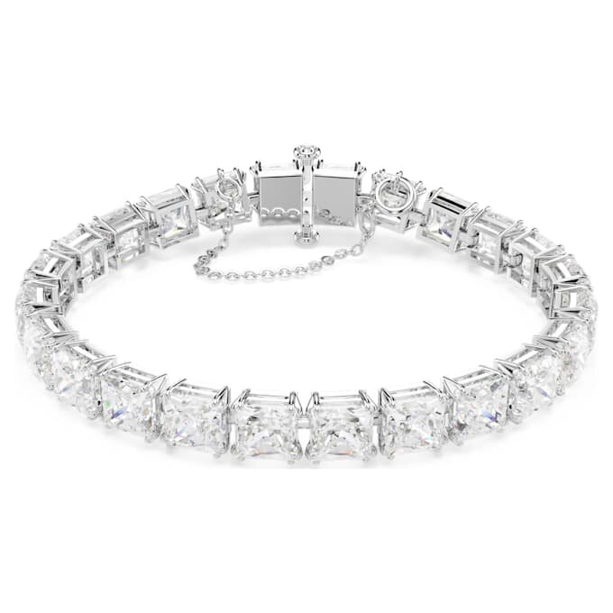 Bracciale Matrix Tennis bianco, placcato in rodio Bracciale Matrix Tennis bianco, placcato in rodio