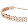 Bracciale Matrix Tennis con taglio rotondo, bianco, placcato in oro rosa Bracciale Matrix Tennis con taglio rotondo, bianco, placcato in oro rosa