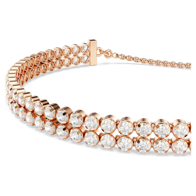 Bracciale Matrix Tennis con taglio rotondo, bianco, placcato in oro rosa Bracciale Matrix Tennis con taglio rotondo, bianco, placcato in oro rosa