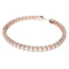 Bracciale Matrix Tennis con taglio rotondo, bianco, placcato in oro rosa Bracciale Matrix Tennis con taglio rotondo, bianco, placcato in oro rosa