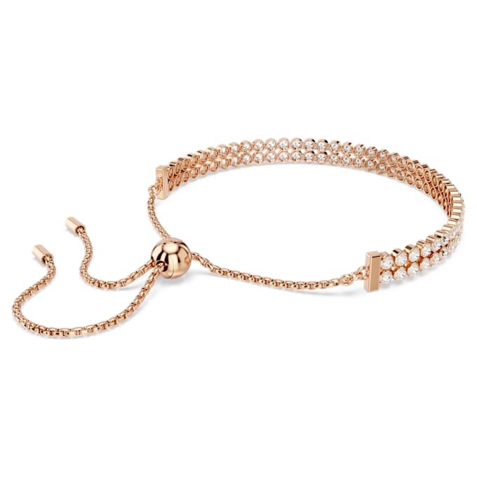 Bracciale Matrix Tennis con taglio rotondo, bianco, placcato in oro rosa Bracciale Matrix Tennis con taglio rotondo, bianco, placcato in oro rosa