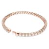 Bracciale Matrix Tennis con taglio rotondo, bianco, placcato in oro rosa Bracciale Matrix Tennis con taglio rotondo, bianco, placcato in oro rosa