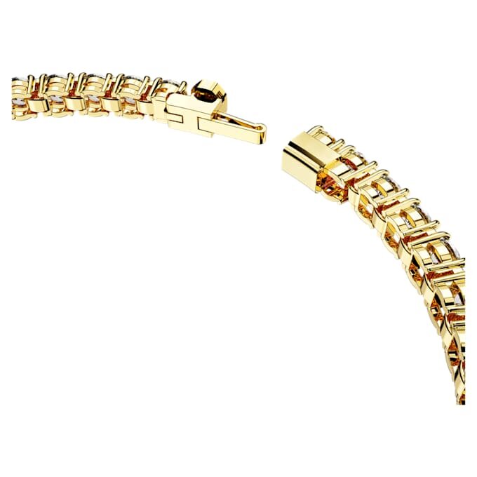 Bracciale Matrix Tennis con taglio rotondo, bianco, placcato oro Bracciale Matrix Tennis con taglio rotondo, bianco, placcato oro