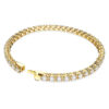Bracciale Matrix Tennis con taglio rotondo, bianco, placcato oro Bracciale Matrix Tennis con taglio rotondo, bianco, placcato oro