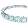 Bracciale Matrix Tennis con taglio rotondo, blu, placcato in rodio Bracciale Matrix Tennis con taglio rotondo, blu, placcato in rodio