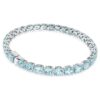 Bracciale Matrix Tennis con taglio rotondo, blu, placcato in rodio Bracciale Matrix Tennis con taglio rotondo, blu, placcato in rodio