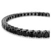 Bracciale Matrix Tennis con taglio rotondo, nero, placcato in rutenio