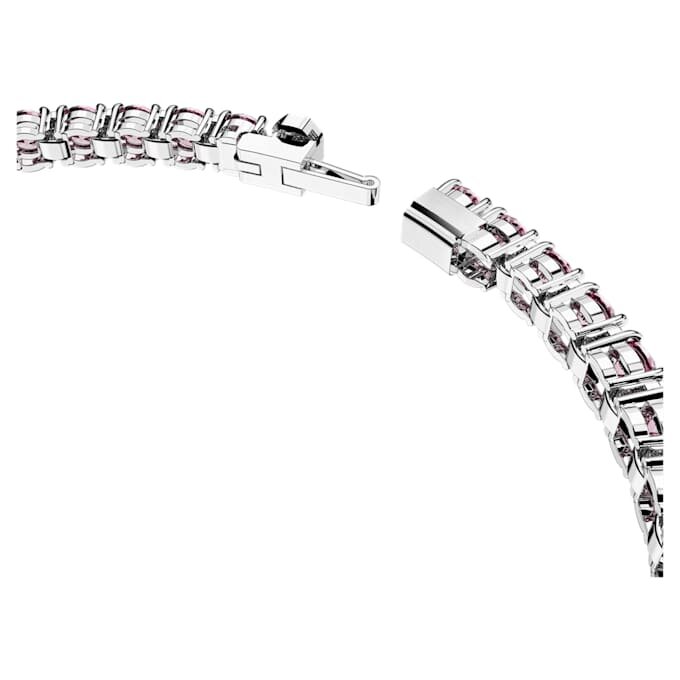Bracciale Matrix Tennis con taglio rotondo, rosa, placcato in rodio Bracciale Matrix Tennis con taglio rotondo, rosa, placcato in rodio
