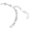 Bracciale Mesmera con tagli misti, bianco, placcato in rodio