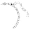 Bracciale Mesmera con tagli misti, bianco, placcato in rodio