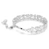 Bracciale Mesmera con tagli misti, bianco, placcato in rodio