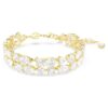 Bracciale Mesmera con tagli misti, bianco, placcato oro Bracciale Mesmera con tagli misti, bianco, placcato oro