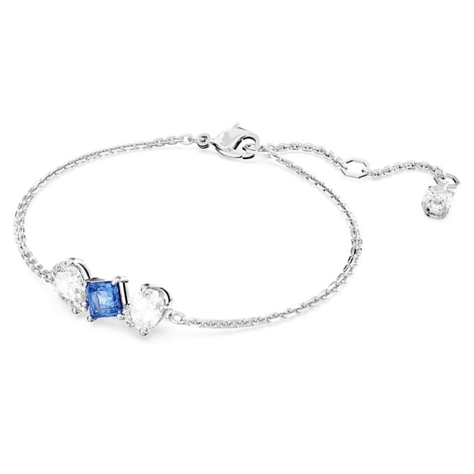 Bracciale Mesmera con tagli misti, blu, placcato in rodio Bracciale Mesmera con tagli misti, blu, placcato in rodio