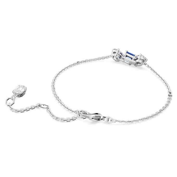 Bracciale Mesmera con tagli misti, blu, placcato in rodio Bracciale Mesmera con tagli misti, blu, placcato in rodio