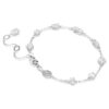 Bracciale Mesmera con tagli misti, design a dispersione, bianco, placcato in rodio Bracciale Mesmera con tagli misti, design a dispersione, bianco, placcato in rodio