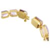 Bracciale Millenia con cristalli a taglio ottagonale, viola, placcato oro Bracciale Millenia con cristalli a taglio ottagonale, viola, placcato oro
