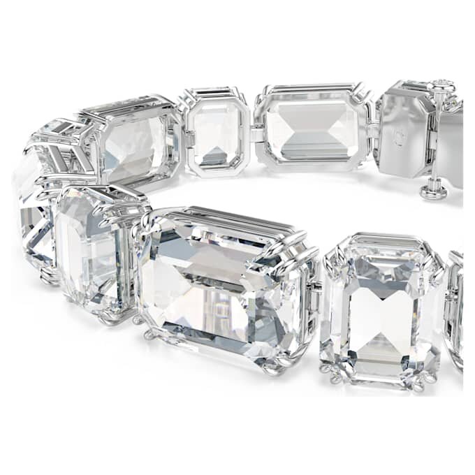 Bracciale Millenia con taglio ottagonale, bianco, placcato in rodio Bracciale Millenia con taglio ottagonale, bianco, placcato in rodio