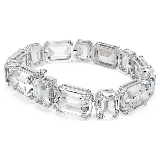 Bracciale Millenia con taglio ottagonale, bianco, placcato in rodio Bracciale Millenia con taglio ottagonale, bianco, placcato in rodio